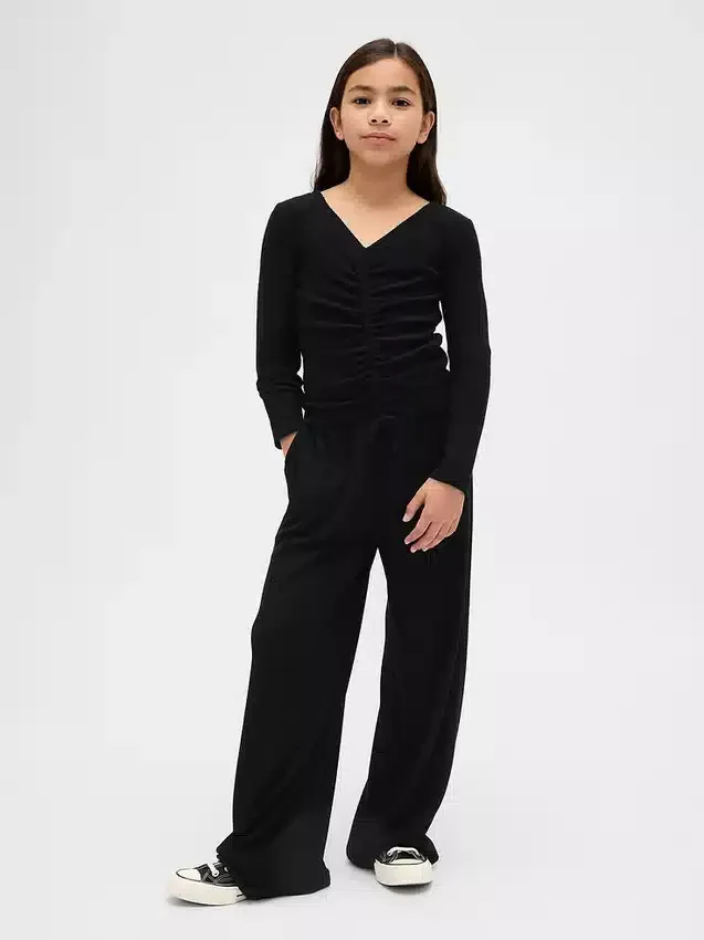 Top arricciato a costine Softspun per bambini