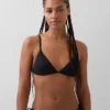 Top bikini a triangolo con lacci