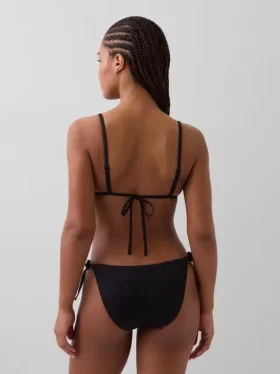 Top bikini a triangolo con lacci