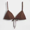 Top bikini a triangolo con lacci