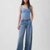 Top bustier corto con occhielli