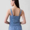 Top bustier corto con occhielli