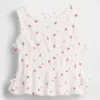 Top con fiocco in maglia stropicciata per neonato & bebè