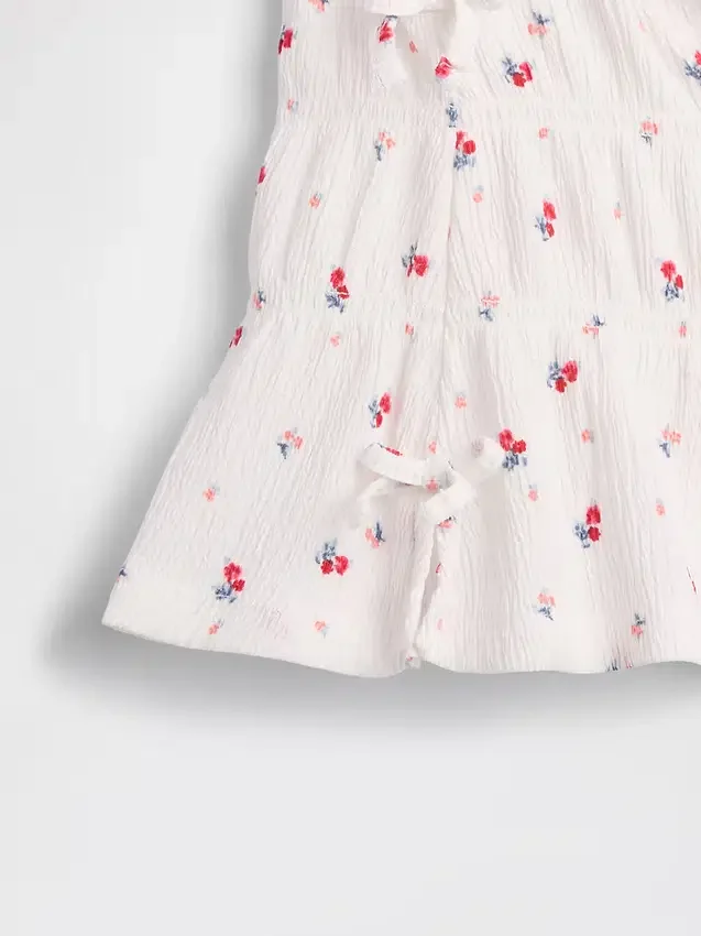 Top con fiocco in maglia stropicciata per neonato & bebè
