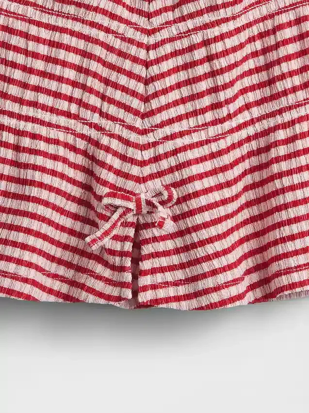 Top con fiocco in maglia stropicciata per neonato & bebè