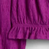 Top con peplo in maglia stropicciata per bambini