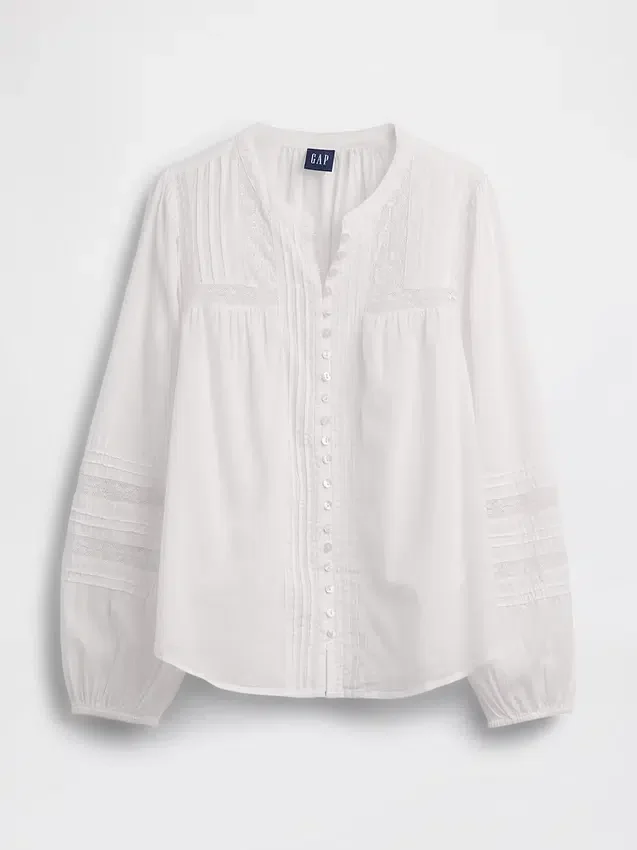 Top con pinces e bordi in pizzo
