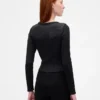 Top corto a costine senza cuciture GapFit