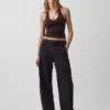 Top corto con scollo all’americana in maglia fitta