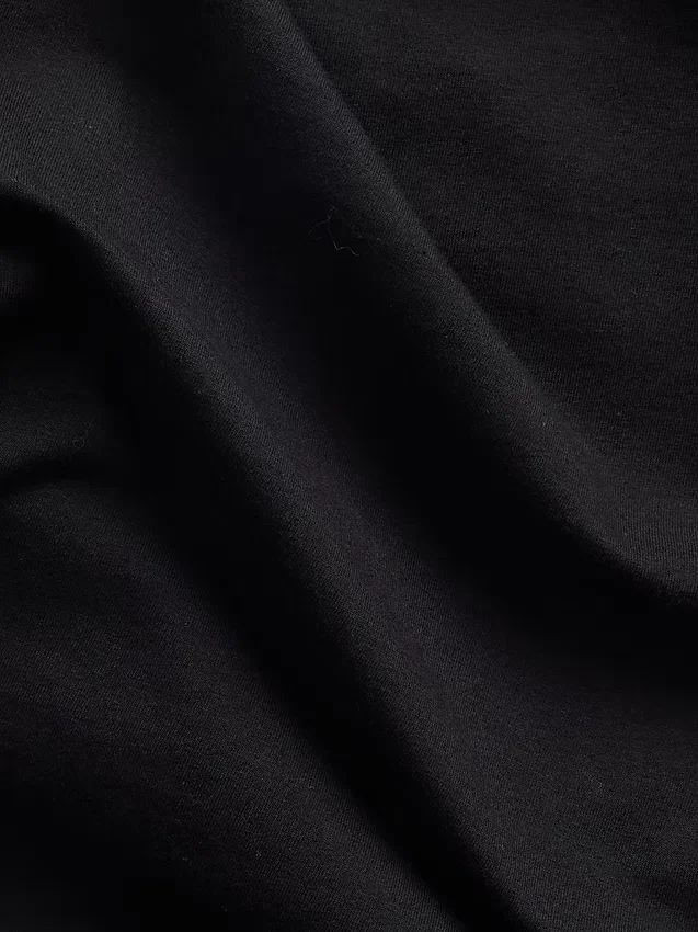 Top corto in jersey a maglia fitta con arricciature