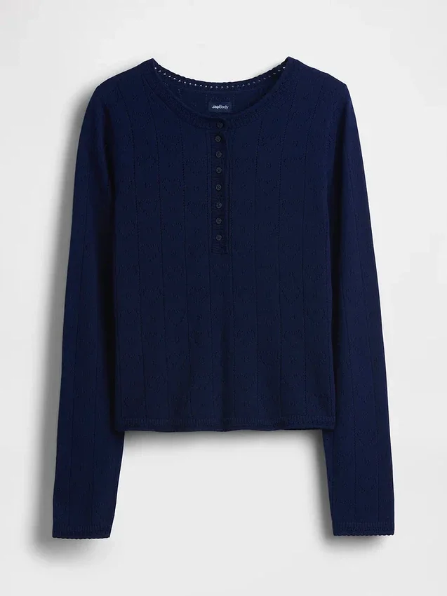 Top da pigiama leggero in CashSoft a maglia pointelle con cuori