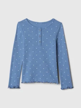 Top Henley in punto traforato per neonato & bebè
