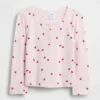 Top Henley in punto traforato per neonato & bebè