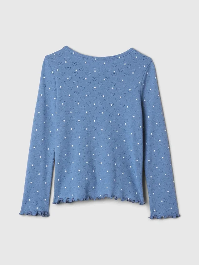 Top Henley in punto traforato per neonato & bebè