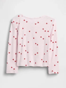 Top Henley in punto traforato per neonato & bebè
