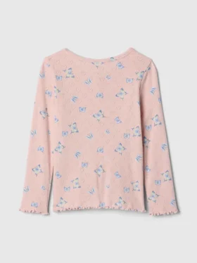 Top Henley in punto traforato per neonato & bebè