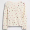 Top Henley in punto traforato per neonato & bebè