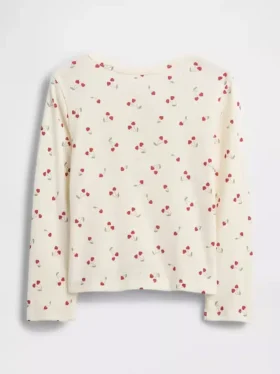 Top Henley in punto traforato per neonato & bebè