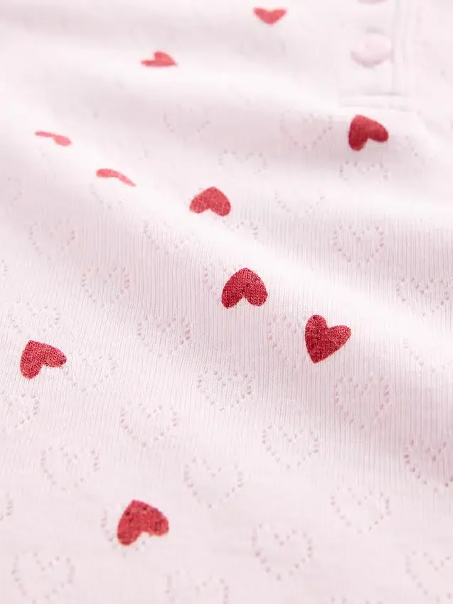Top Henley in punto traforato per neonato & bebè