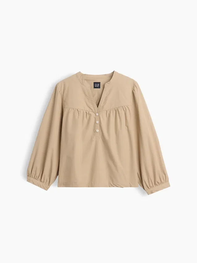 Top in popeline
