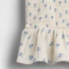 Top peplum smockato in garza di cotone per bambini