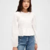 Top peplum smockato per bambini