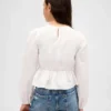 Top peplum smockato per bambini