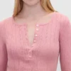 Top pigiama GAP × Summer Fridays con collo Henley a maglia pointelle