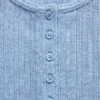 Top pigiama GAP × Summer Fridays con collo Henley a maglia pointelle