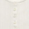 Top pigiama GAP × Summer Fridays con collo Henley a maglia pointelle