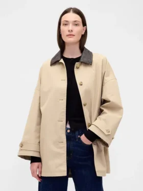Trench oversize in twill