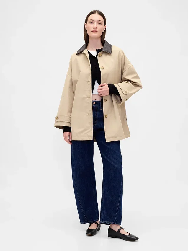 Trench oversize in twill