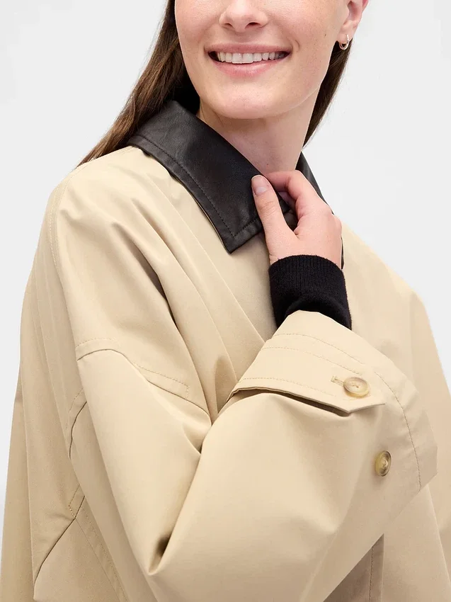 Trench oversize in twill