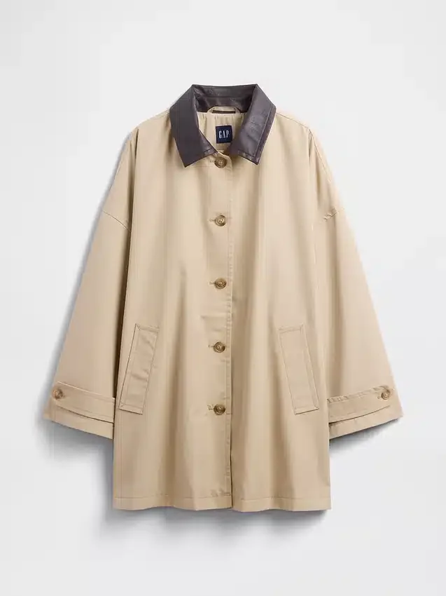 Trench oversize in twill