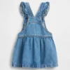 Tuta in denim con tasche a forma di orsetto per neonato & bebè