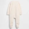 Tutina con piedini in cotone biologico a motivi floreali per neonati