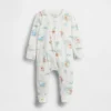 Tutina con piedini in cotone biologico Winnie the Pooh per neonati