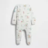 Tutina con piedini in cotone biologico Winnie the Pooh per neonati