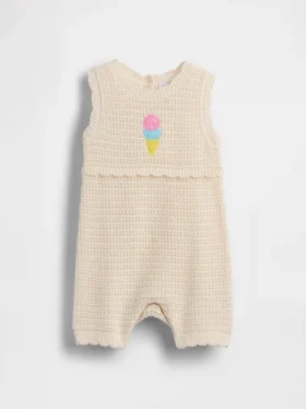 Tutina corta all’uncinetto Baby Ice Cream