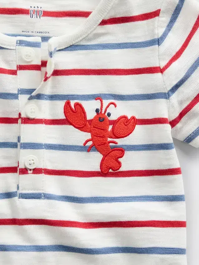 Tutina corta Henley "Baby First Favorites"