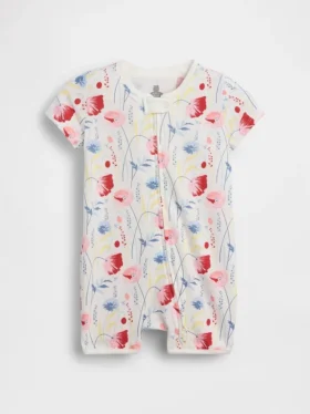 Tutina corta in cotone biologico "Baby First Favorites"