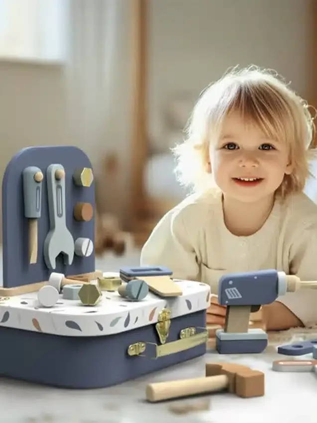Valigetta con banco da lavoro - Giocattolo per bambini piccoli
