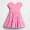 Vestito a balze con bordi in pizzo per neonato & bebè
