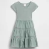 Vestito a balze con bordi in pizzo per neonato & bebè