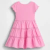 Vestito a balze con bordi in pizzo per neonato & bebè