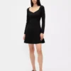 Vestito a corpetto con scollo a cuore in maglia doppia