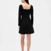 Vestito a corpetto con scollo a cuore in maglia doppia