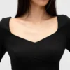 Vestito a corpetto con scollo a cuore in maglia doppia