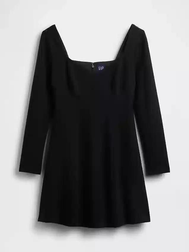 Vestito a corpetto con scollo a cuore in maglia doppia