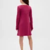 Vestito a costine con fiocco per bambina